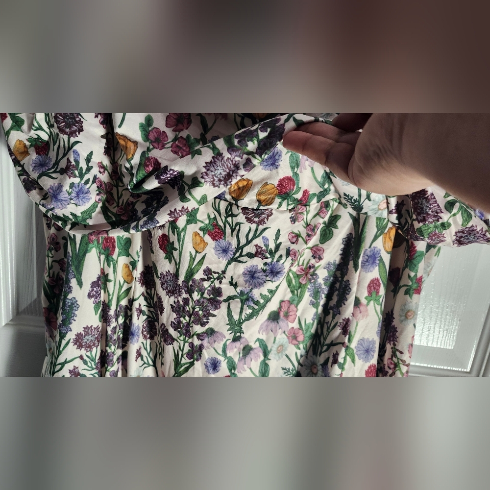 NWT Cider Floral Print Ruched Mini Dress Women's Size 4XL - Picture 3 of 9